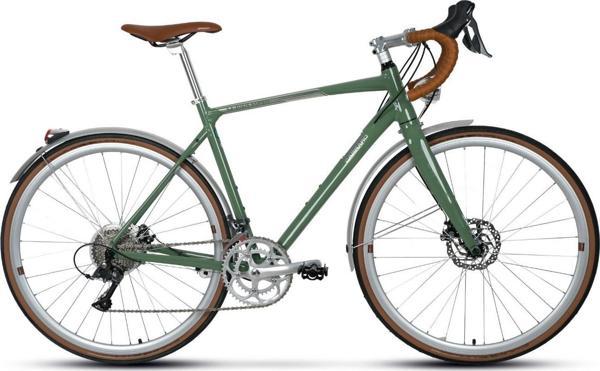 Carraro Townsman Retro Yol Yarış Bisikleti 28 Jant 52 Kadro 16V Mekanik Disk Fren Koyu Yeşil Krom - Image 1