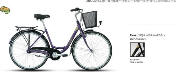 Carraro Tiffany 7.0 28"Jant 50 Cm 7 Vites Kontra Fren Şehir Bisikleti Mat Siyah Hardal (Bukalemun) - Image 1