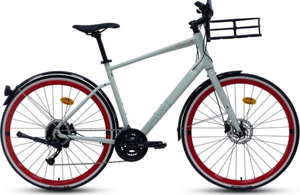 Carraro Commuter 28 Jant Şehir Bisikleti 56 Kadro 18 Vites Hidrolik Disk Fren Çimento Grisi-Kırmızı - Image 1
