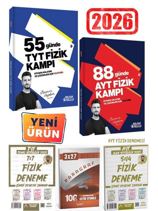 Parlayan Proje 55 Günde TYT 88 Günde AYT Fizik Kampı + Ders Ortamı TYT AYT Fizik Paragraf Deneme 5l - Parlayan Projeler - Image 1
