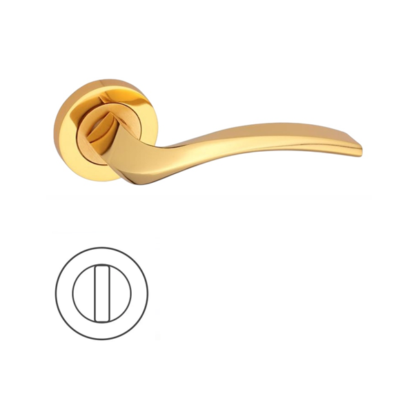 Arpat Trend Yuvarlak Rozetli WC Kapı Kolu Altın ( Sarı ) - Image 1