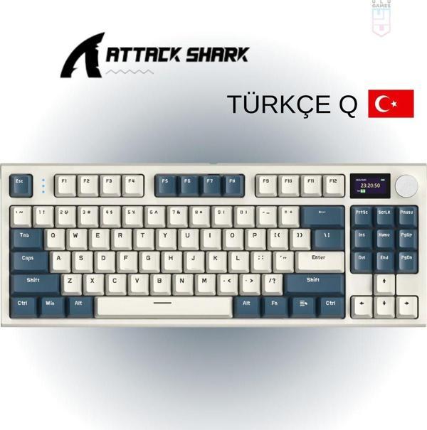 Attack Shark K86 Türkçe Ekranlı Kablosuz Mekanik Klavye - Image 1