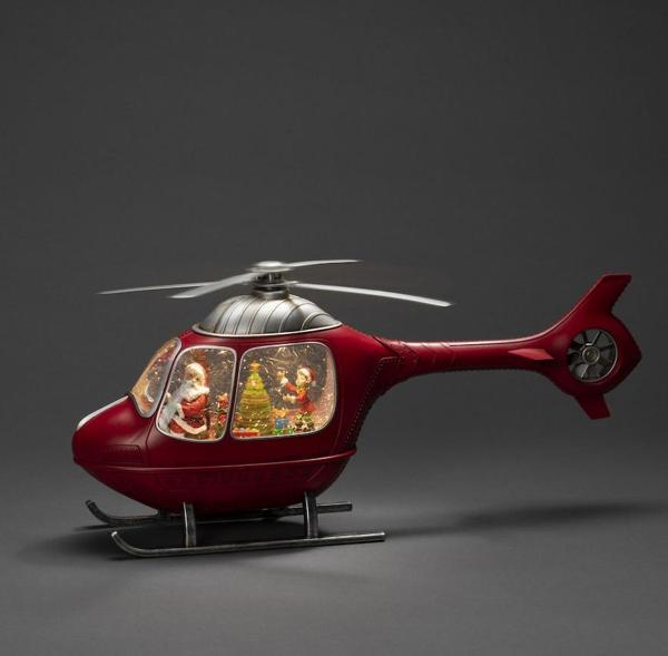 Helikopter Tasarımlı Işıklı Müzikli Kar Küresi - Image 1