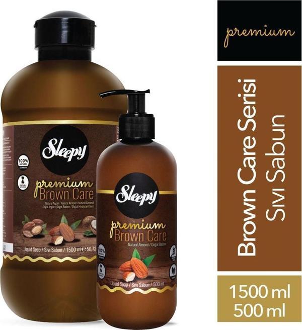 Sleepy Premium Brown Care Serisi Sıvı Sabun 1500 ml + 500 ml - Image 1