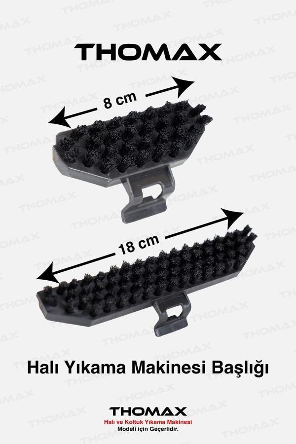 Thomax Halı Yıkama Ve Leke Çıkarma Makinesi Uyumlu Fırça Başlık Seti Küçük Ve Büyük Boy - Image 1
