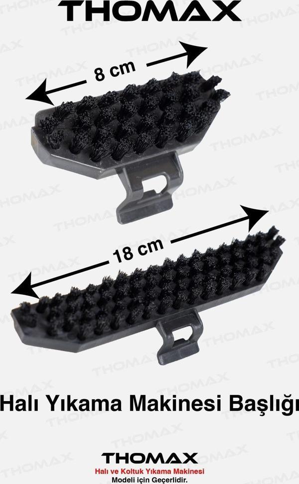 Thomax Halı Yıkama Ve Leke Çıkarma Makinesi Uyumlu Fırça Başlık Seti Küçük Ve Büyük Boy - Image 1