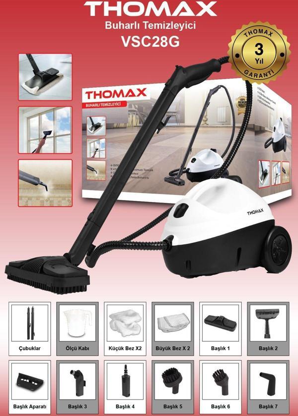Thomax Çok Fonksiyonlu Buharlı Temizleyici Buharlı Temizlik Makinası - Image 1