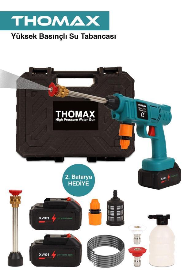 Thomax Şarjlı Ve Yüksek Basınçlı Oto Yıkama Makinesi Ve Sulama Tabancası Bahçe Yıkama Makinesi - Image 1