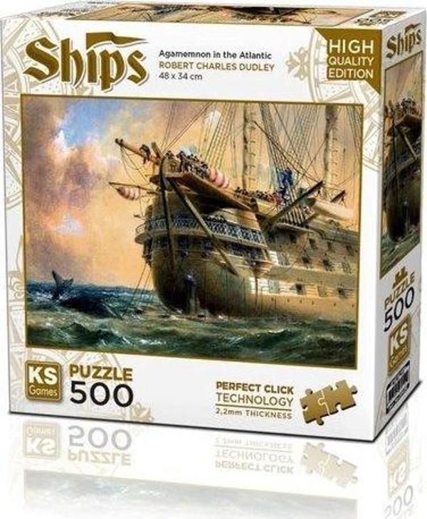 Ks Games Puzzle 500 Parça HMS Agamemnon in Atlantik - Image 1