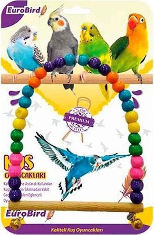 EuroBird Boncuklu Oval Salıncak Kuş Oyuncağı - Image 1