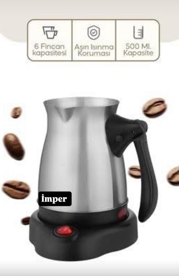 İMPER ÇELİK KATLANIR  KULPLU ELEKTRİKLİ CEZVE - Image 1