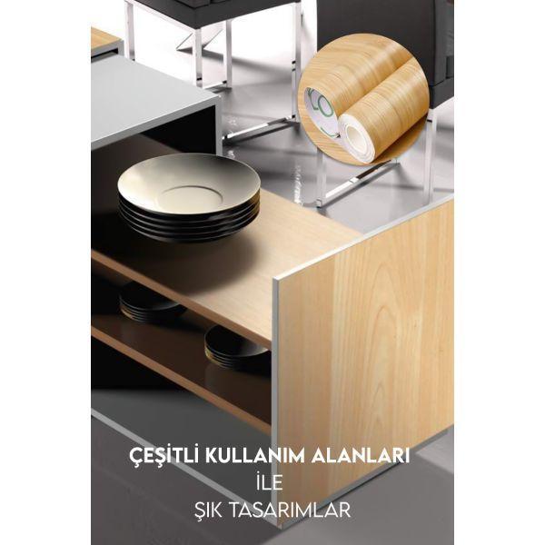 Büro Ev Ofis Mutfağı için 5MT Ahşap Motif Yapışkanlı Kaplama Folyosu - Image 1