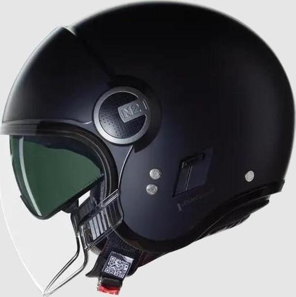NOLAN N21 VISOR 06 CLASSICO 302 CAMLI YARIM KASK MAT SİYAH - Image 1