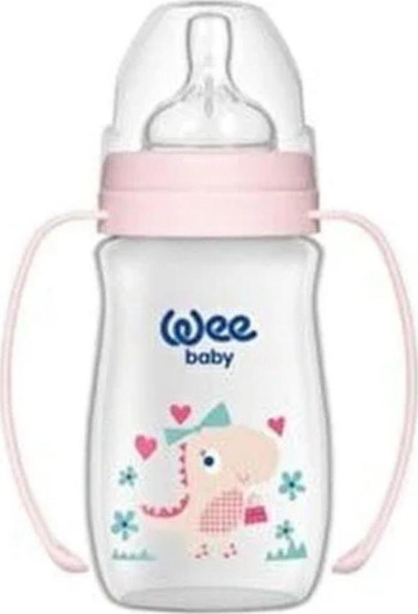 WEE BABY 484 SAFARİ PVC BİBERON GENİŞ AĞIZLI KULPLU 0-6 AY 250 ml - Image 1