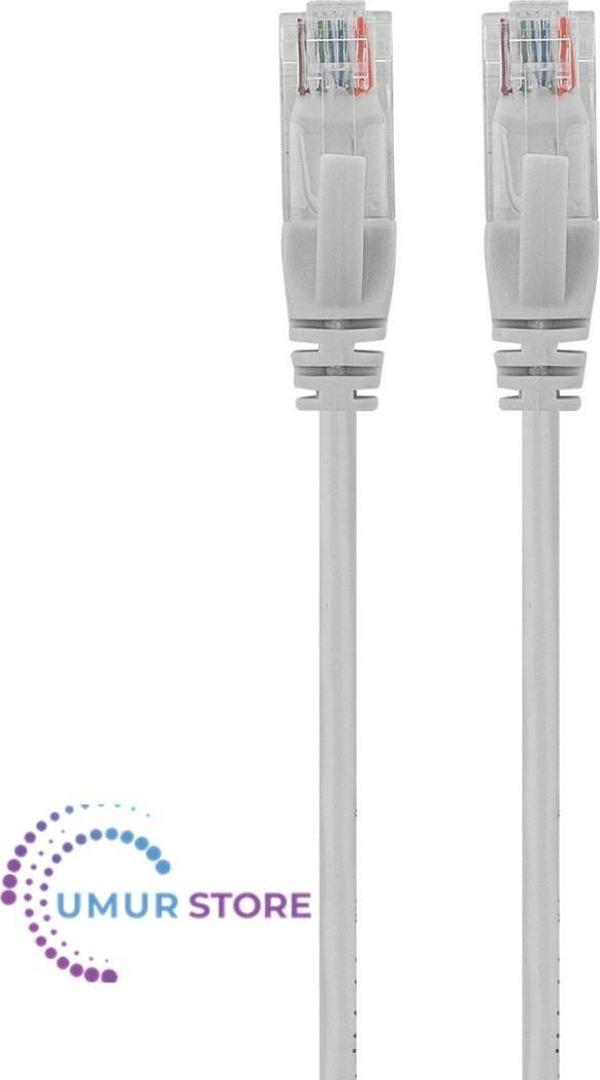 1.5 Metre Gri Cat6 RJ45 Lan Kablosu Uçları Fabrikasyon Takılı Bilgisayar Modem Internet Ethernet Kab - Image 1