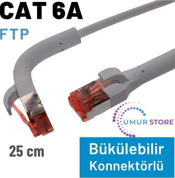 25 cm CAT6A U/ftp 90° Bükülebilir Kablo - Image 1