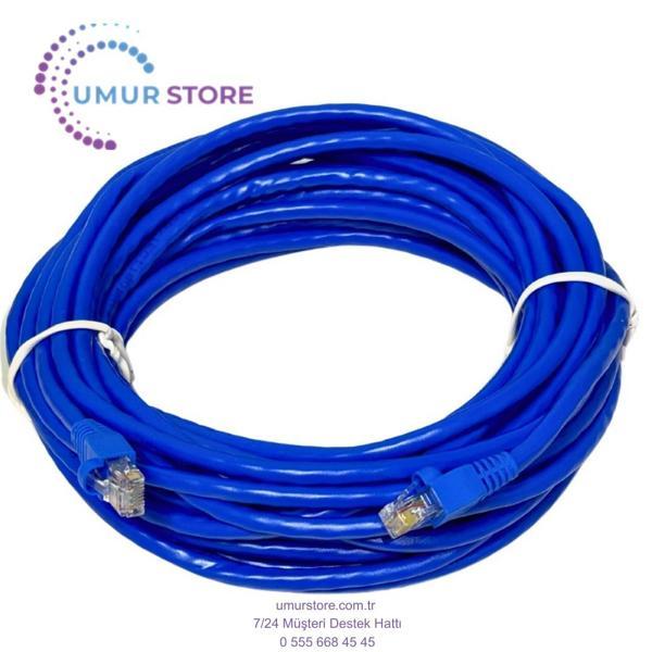 5 Metre Cat 6 Mavi Ethernet Network Kablosu Modem Bilgisayar Kamera Switch - Image 1