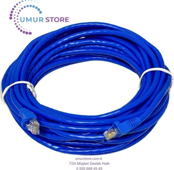 5 Metre Cat 6 Mavi Ethernet Network Kablosu Modem Bilgisayar Kamera Switch - Image 1
