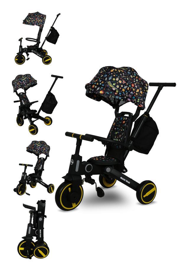 Maxi Taxi Trike Plus F5 Ebeveyn Kontrollü Çift Yönlü Katlanabilir Bisiklet Mavi - Image 1