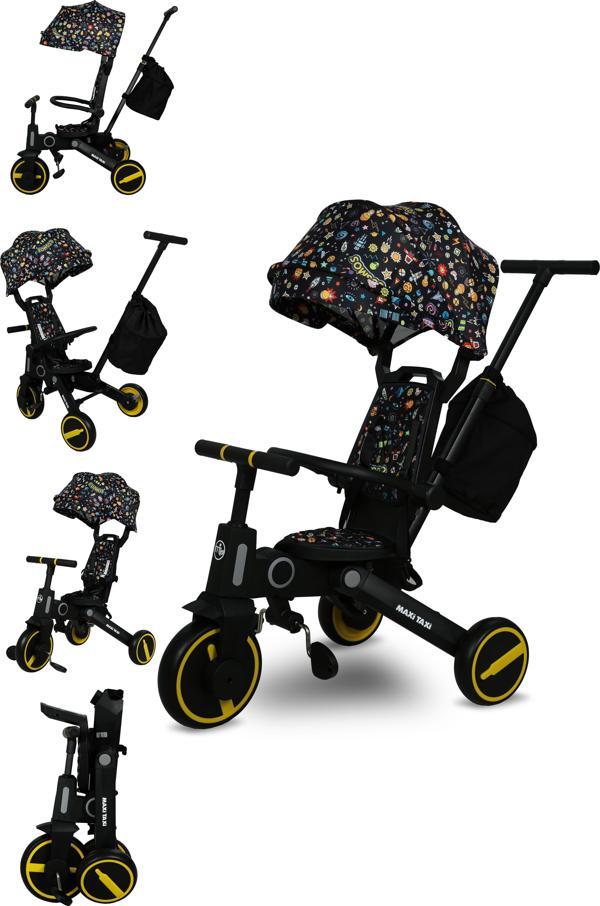 Maxi Taxi Trike Plus F5 Ebeveyn Kontrollü Çift Yönlü Katlanabilir Bisiklet Mavi - Image 1