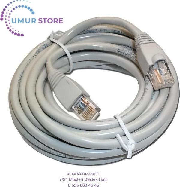5 Metre Cat6 Lan Internet Data Kablosu(Ethernet Modem RJ45 Uçlu Jacklı Network Adsl)-1 Kalite - Image 1