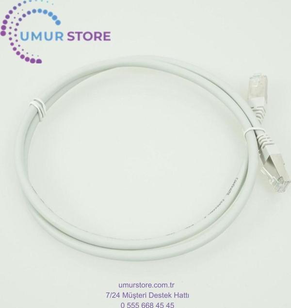 Bakır Patch Kablo CAT5E Utp 1mt Pvc Gri Patch Cord RJ45 Korumasız 5 Adet - Image 1