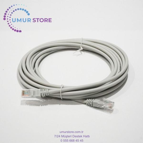 Bakır Patch Kablo Utp CAT5E 5 mt Lszh Gray - Image 1