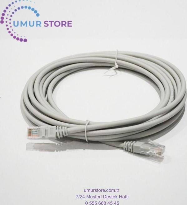 Bakır Patch Kablo Utp CAT5E 5 mt Lszh Gray - Image 1