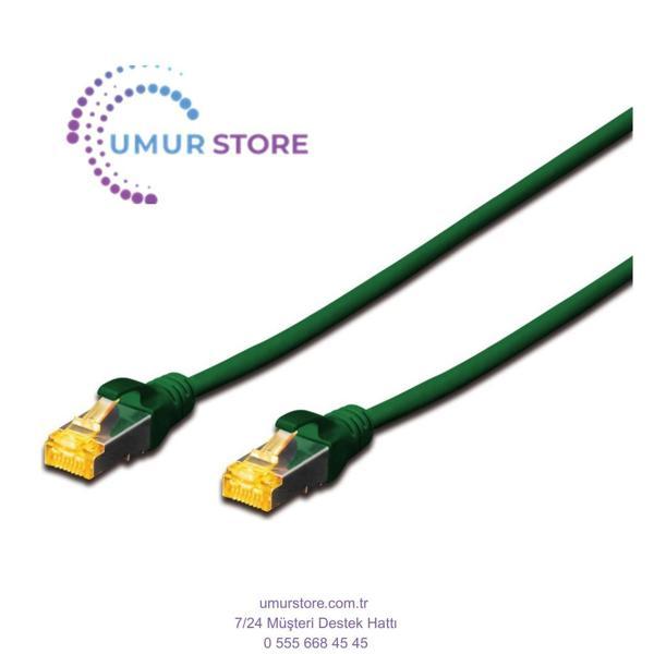 CAT 6A SFTP/PIMF (Pairs In Metal Foil) Patch Kablosu, LSZH, 0,5 metre, AWG 26, Yeşil Renk - Image 1