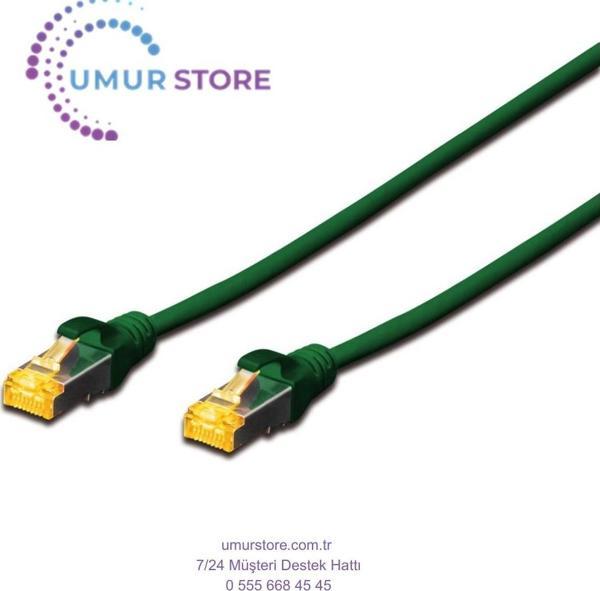 CAT 6A SFTP/PIMF (Pairs In Metal Foil) Patch Kablosu, LSZH, 0,5 metre, AWG 26, Yeşil Renk - Image 1