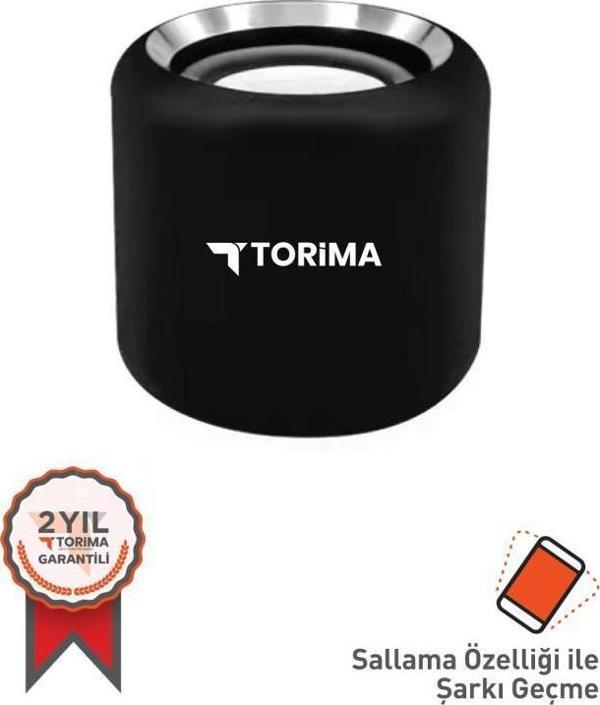 Torima D12 Taşınabilir Kablosuz Bluetooth Hoparlör Siyah - Image 1