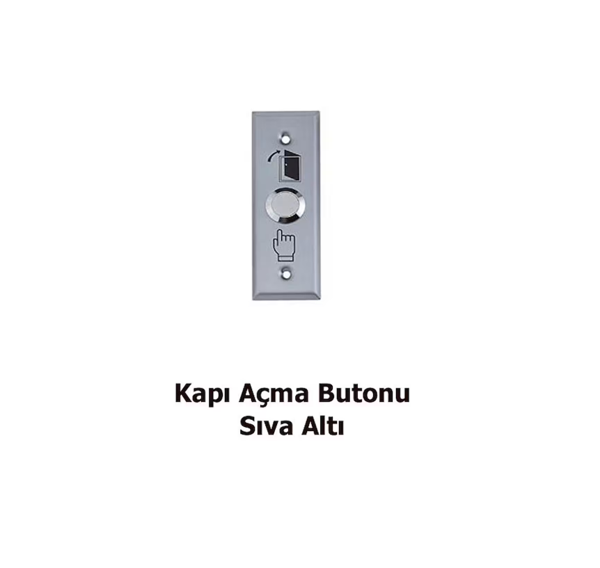 Ms - 401 Bt-2 Metal Kapı Açma Butonu Sıva Altı İnce Tip - Image 1