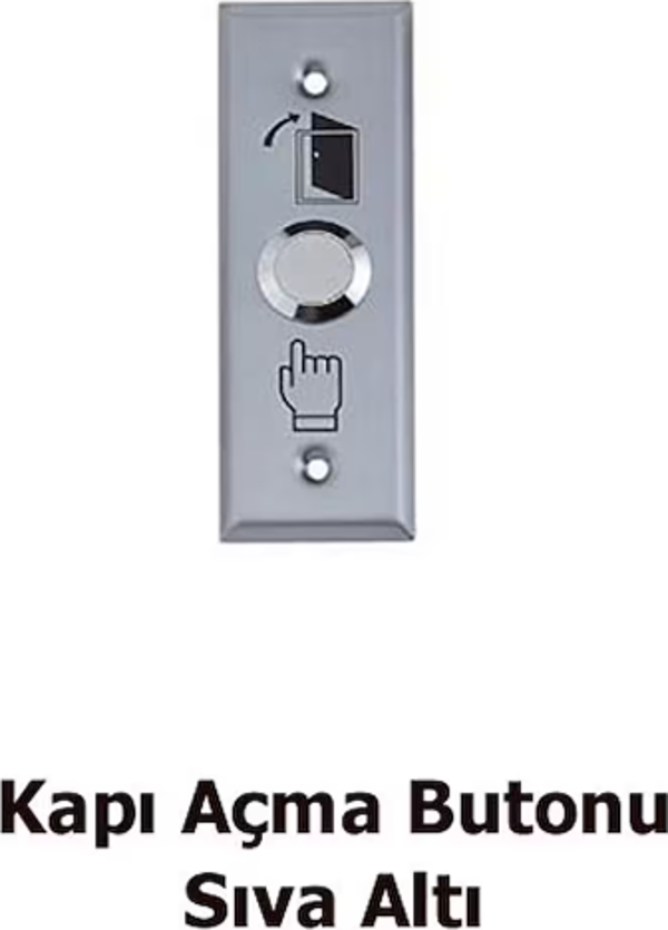 Ms - 401 Bt-2 Metal Kapı Açma Butonu Sıva Altı İnce Tip - Image 1