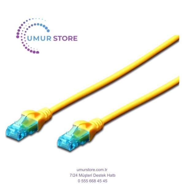 Cat. 5e Patch Kablo, Utp, 3 Metre, Awg 26, Sarı Renk - Image 1