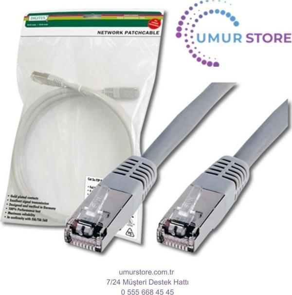 Cat. 5e Sf-Utp Patch Kablo, 0,5 Metre, Awg 26, Gri Renk - Image 1