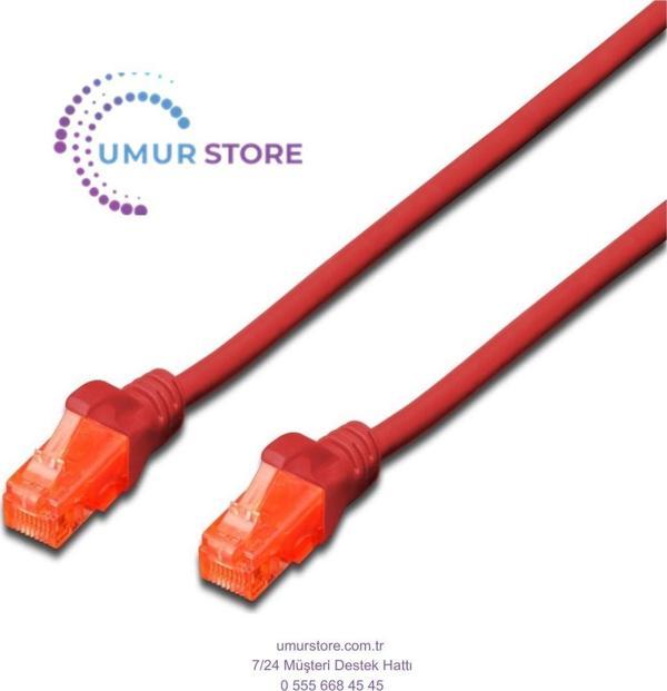 CAT. 6 Patch Kablo UTP AWG 26 0.5 metre - Kırmızı - Image 1