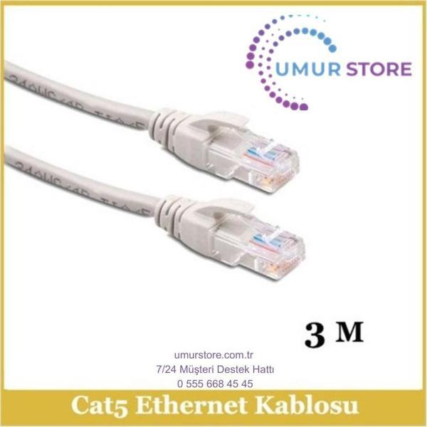 Cat5e Network Kablo Od5.5 7/0.12 Cl*8C - 3M - Image 1