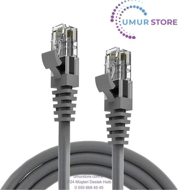 Cat6 Patch Kablo 26AWG Lszh Bakır 5mt Gri - Image 1
