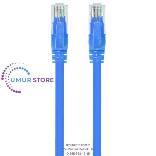 Cat6 RJ45 Lan Kablosu Uçları 40 M  Fabrikasyon Takılı Bilgisayar Modem Internet Ethernet Kablosu - Image 1