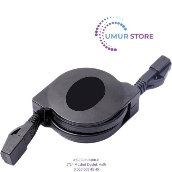 Düz Cat6 Yama Ethernet Lan Kurşun Ağ Geri Çekilebilir Kablo 2m - Image 1