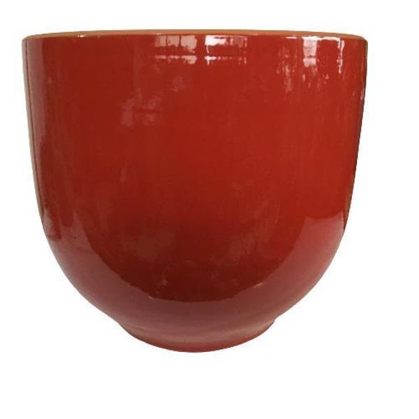 KIRMIZI RENK SIRLI , EL YAPIMI TOMBUL TOPRAK SAKSI (33*38 CM) - Image 1