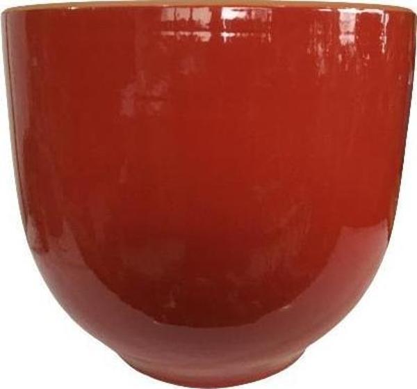 KIRMIZI RENK SIRLI , EL YAPIMI TOMBUL TOPRAK SAKSI (33*38 CM) - Image 1