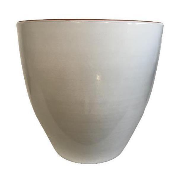 BEYAZ RENK SIRLI , EL YAPIMI TOPRAK SAKSI 36*38 CM) - Image 1
