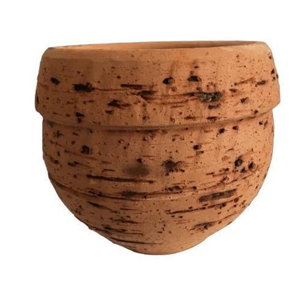 Antik Görünümlü Eskitme Toprak Saksı 12 cm x 12 cm - Image 1