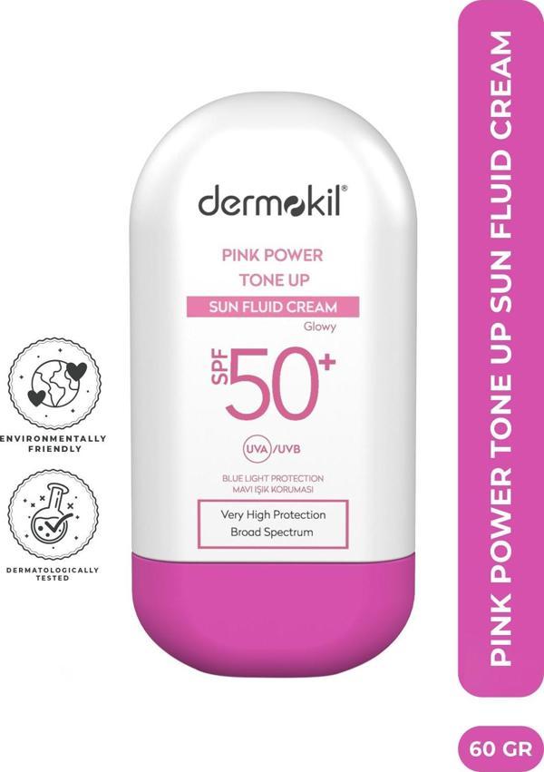 Pink Tone-Up Fluid Sun Cream SPF 50 Pembe Ton Eşitleyici Fluid Güneş Koruyucu 60 g - Image 1