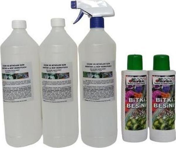 Çiçek ve Bitkiler için Mantar ve Küf Koruyucu 3Adet 1000 ml + 2 Adet Bitki Besini Hediyeli - Image 1