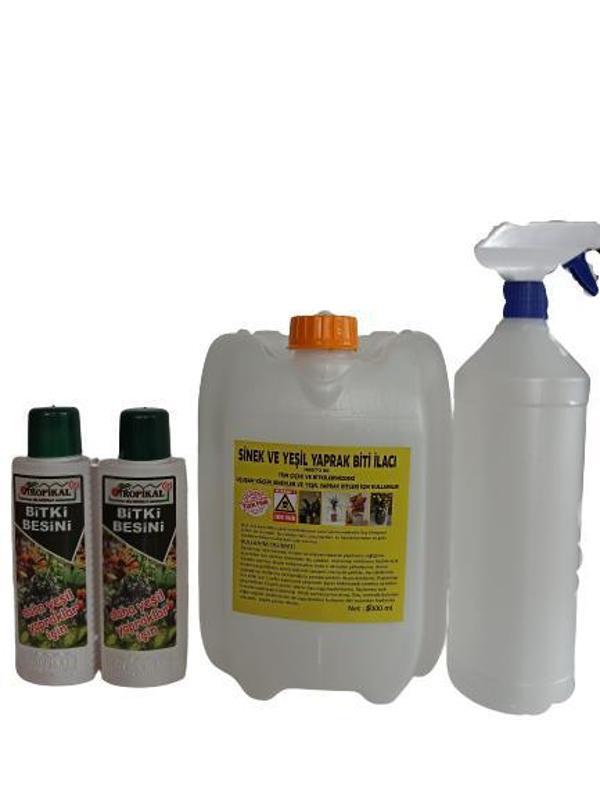 Çiçek ve Bitki İlacı 5000 ml (Sinek ve Yeşil Yaprak Bitleri İçin) 2 Adet Bitki Besini Hediyeli - Image 1