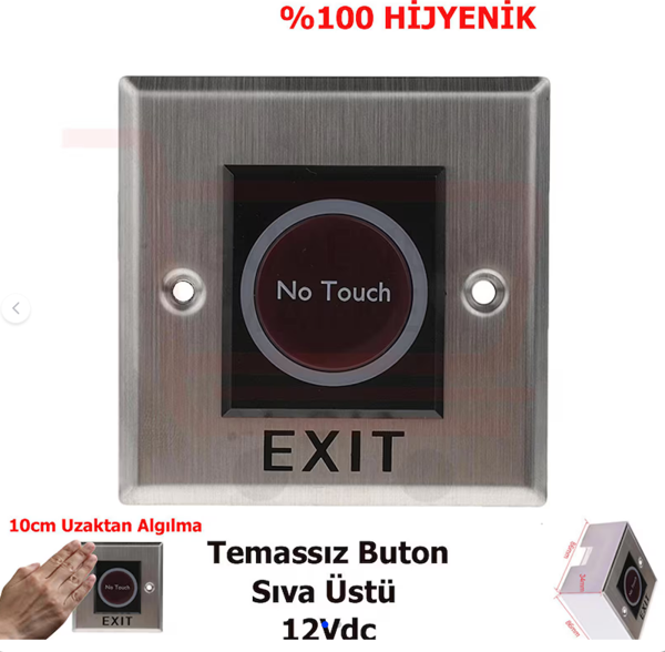 Temassız No Touch Kapı Açma Çıkış ButonuSıva Altı - Image 1