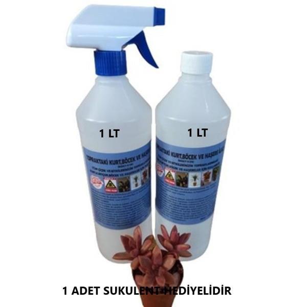 2 ADET 1 LT ÇİÇEK VE BİTKİ İLACI (TOPRAKTAKİ HAŞERE VE KURTÇUKLAR İÇİN) - Image 1