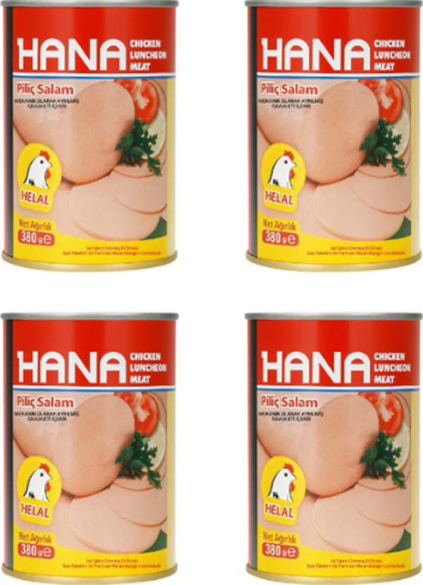 Hana Konserve Piliç Salam 380 g x4 Adet - Image 1